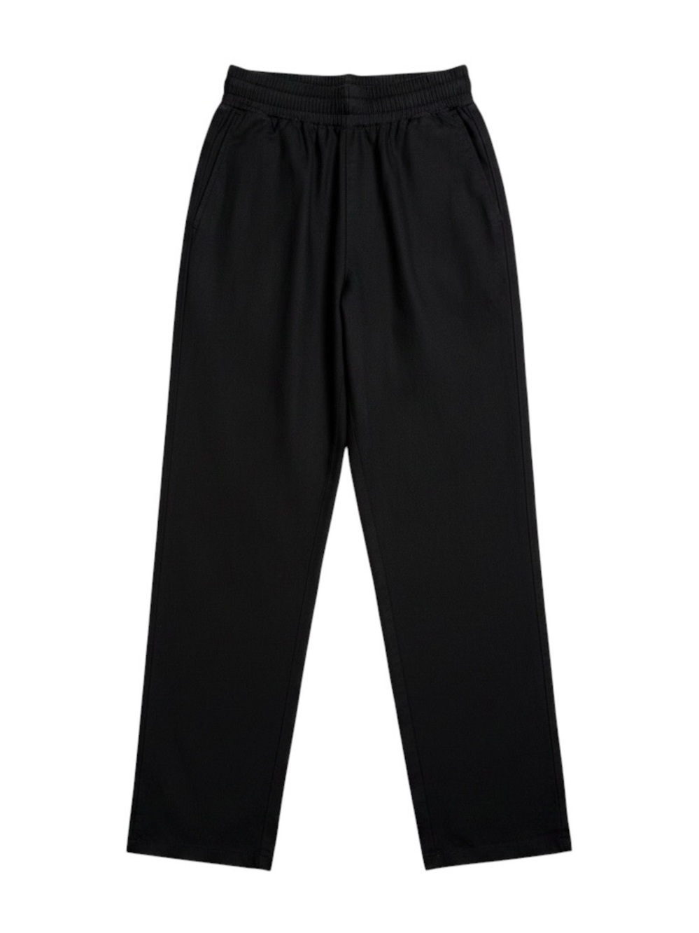 Djerf Avenue Breezy Pants Black Organic Cotton Straight Leg XS